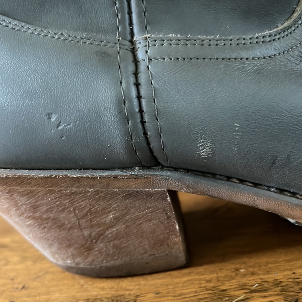 Acme Blue Cowboy Boots Western Leather Size 9D - Picture 7 of 11